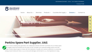 Perkins Spare Parts Supplier - Bahmani General Trading Co. L.L.C. - diesel parts supplier