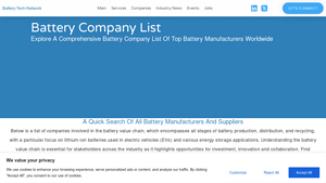 Battery Company List - Battery-Tech Network - ev battery supplier