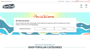 Janitorial Cleaning Equipment, Consumables & Supplies — CleanFreak.com - janitorial equipment supplier