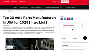 Top 20 Auto Parts Manufacturers in USA for 2025 [Intro List] - auto supplier