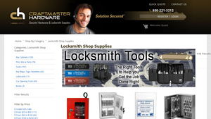 Locksmith Supplies - Craftmaster Hardware - locksmith supplier