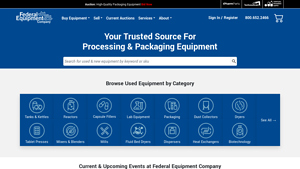 Used Process Equipment & Used Industrial Equipment | Federal Equipment ... - manufacturing equipment supplier