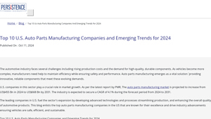 Top 10 Us Auto Parts Manufacturing Companies And Emerging Trends For 2024 - automobile parts supplier