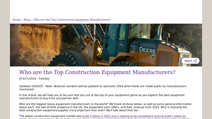Who are the Top Construction Equipment Manufacturers? - Purple Wave - heavy equipment supplier