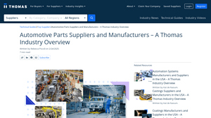 Automotive Parts Suppliers and Manufacturers - Thomasnet - automobile parts supplier