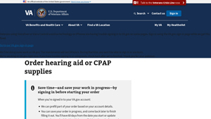 Order Hearing Aid Or CPAP Supplies - Veterans Affairs - hearing aid supplier