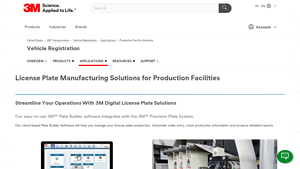 License Plate Manufacturing for Production Facilities | 3M US - licence plate manufacturers