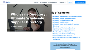 Wholesale Directory: Ultimate Wholesale Supplier Directory - BlueCart - online supplier and vendor directories
