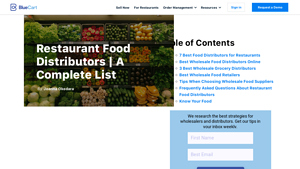 Restaurant Food Distributors | A Complete List - BlueCart - food supplier companies