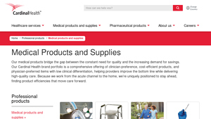 Medical Products & Supplies - Cardinal Health - medical supplier companies