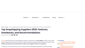 Top Dropshipping Suppliers 2025: Features, Drawbacks, and ... - drop shipping supplier