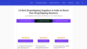 12 Best Dropshipping Suppliers in India - DropTweaks - drop shipping supplier platforms with storefront