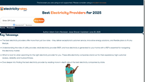 Best Electricity Providers of 2025 - green energy supplier