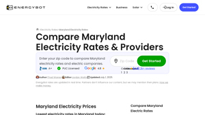 Maryland Energy Suppliers Rate Comparison Tool: EnergyBot - electricity supplier rates