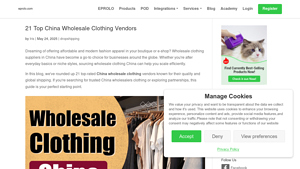 21 Top China Wholesale Clothing Vendors - eprolo.com - clothes supplier