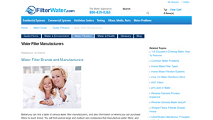 Water Filter Manufacturers and Brands | FilterWater.com - water filter supplier