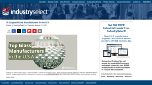 10 Largest Glass Manufacturers in the U.S.A. - IndustrySelect® - auto glass suppliers