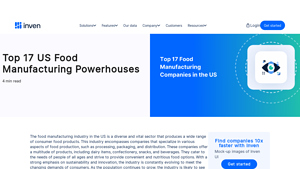 Top 17 US Food Manufacturing Powerhouses - Inven - food product supplier