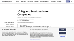 10 Biggest Semiconductor Companies - Investopedia - semiconductor equipment supplier