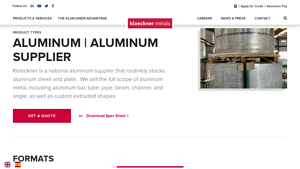 Aluminum | Aluminum Supplier - Kloeckner Metals Corporation - aluminum sheet suppliers