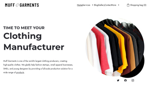 Clothing Manufacturer UK | Muff Garments | Muff Garments - clothes supplier