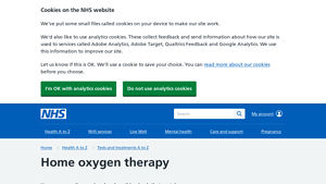 Home oxygen therapy - NHS - oxygen equipment supplier