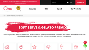 SOFT SERVE & GELATO PREMIXES - Oishi Manufacturing - yogurt ice cream supplier
