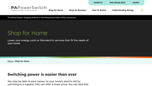 Shop For Your Home's Electricity in Pennsylvania - electric supplier