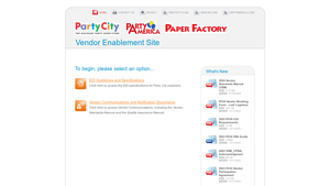 Party City - Vendor Enablement Site - party city supplier
