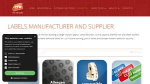 Wide Range Of Labels And Stickers - The Label Experts - PFW Corporate Site - labels supplier