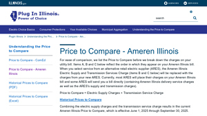 Price to Compare - Ameren Illinois - electricity supplier rates