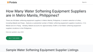 How Many Water Softening Equipment Suppliers are in Metro Manila ... - water softening equipment supplier