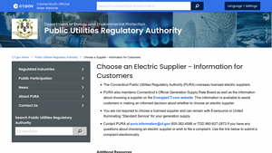 Choose a Supplier - Information for Consumers - CT.gov - electric supplier