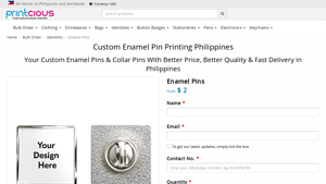 Custom Enamel Pins, Collar Pins, Lapel Pins | Philippines - Printcious - lapel pin supplier