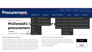 McDonald's: Using scale for positive procurement - mcdonald's suppliers