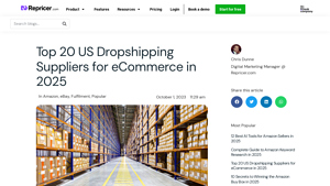 Top 20 US Dropshipping Suppliers for eCommerce in 2025 - Repricer - dropshipping supplier usa