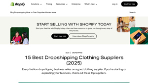 15 Best Dropshipping Clothing Suppliers (2025) - Shopify - apparel supplier