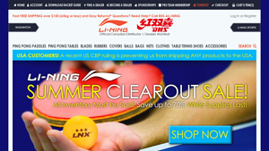 Official Table Tennis Equipment Store Canada - Li-Ning - pingpong table supplier china