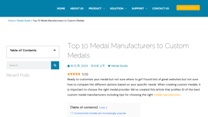 Top 10 Medal Manufacturers to Custom Medals - medal supplier