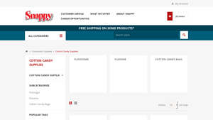 Cotton Candy Supplies - Snappy® Popcorn - cotton candy supplier