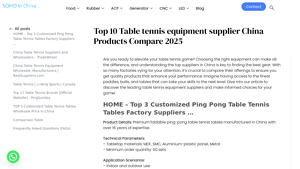 Top 10 Table tennis equipment supplier China Products Compare 2025 - table tennis supplier china