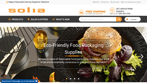 Disposable Catering Tableware, Dishes & Food Packaging - Solia USA - disposable tableware supplier