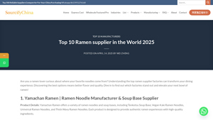 Top 10 Ramen supplier in the World 2025 - sourcifychina.com - ramen noodles supplier