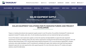 Solar Equipment Supply Solutions - Targray - solar energy equipment supplier