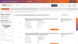 China Table Tennis Tables Suppliers and Wholesalers - TradeWheel - table tennis tables supplier china