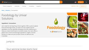 Food & Beverage Ingredients Supplier & Distributor - Univar - food supplier companies