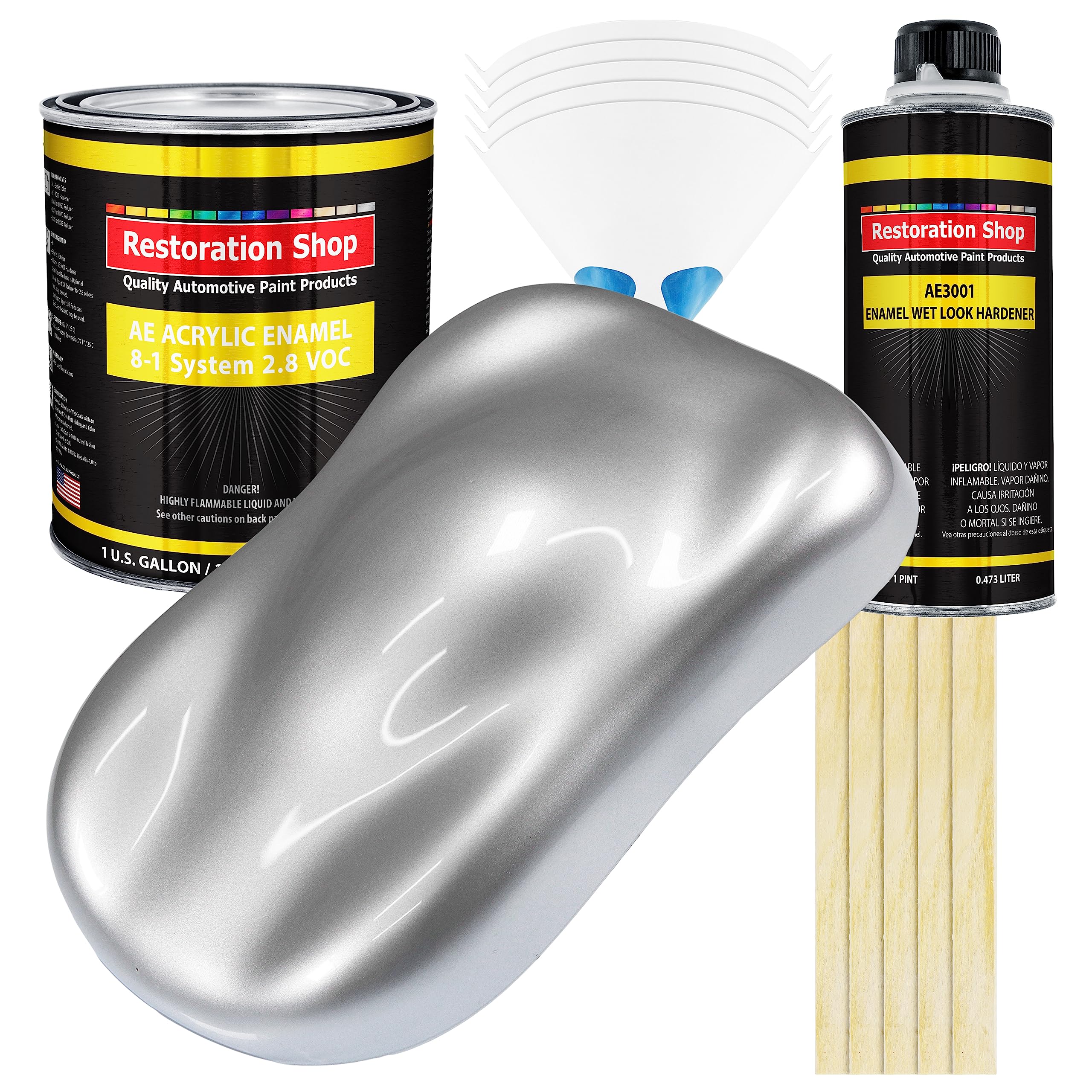 Illustrative example of metallic silver car paint colors from Google Search
