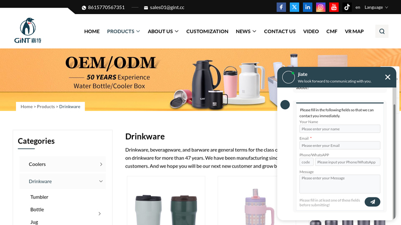 China Drinkware Manufacturers, Suppliers, Factory
